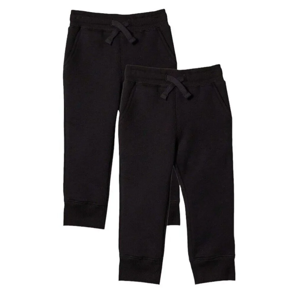 Fleece Jogger Pants Size M 8 Years Sweatpants Black NWT